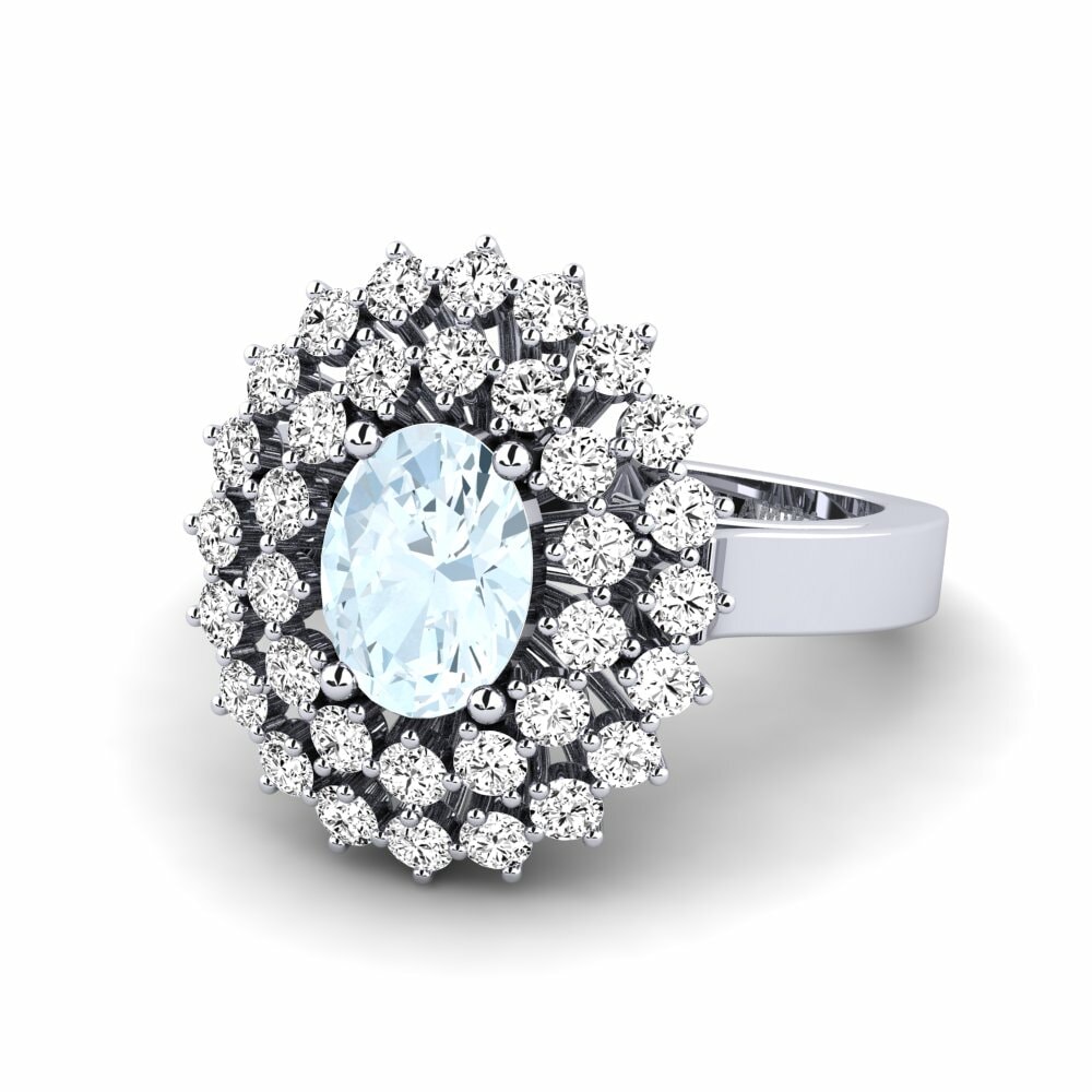 Aquamarine Engagement Ring Serenaz