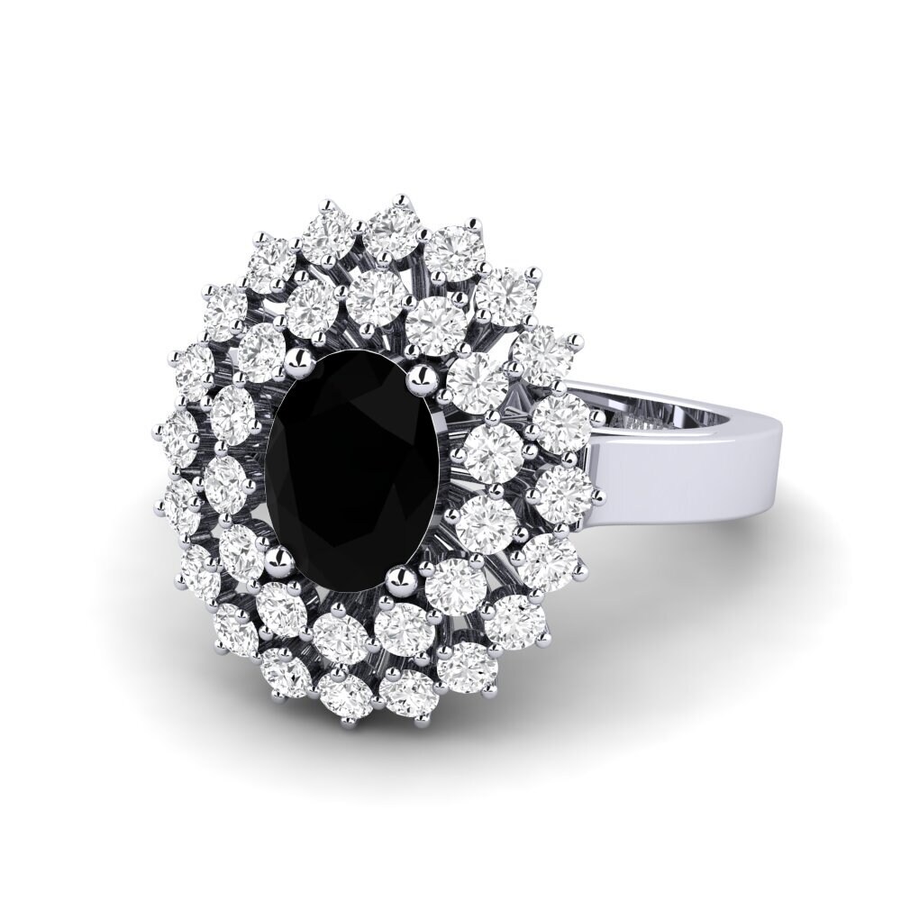 Black Sapphire Engagement Ring Serenaz