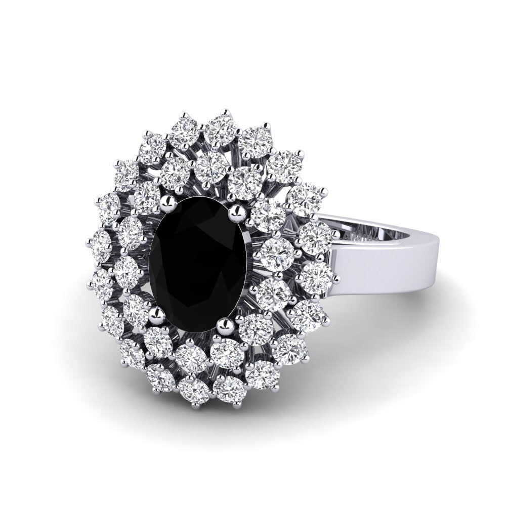 Black Sapphire Engagement Ring Serenaz