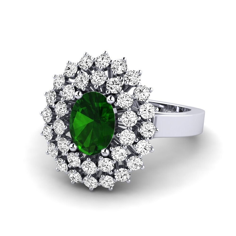 Green Tourmaline Engagement Ring Serenaz