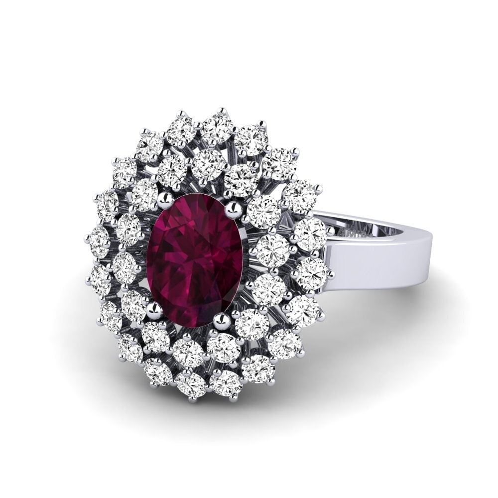 Rhodolite Garnet Engagement Ring Serenaz