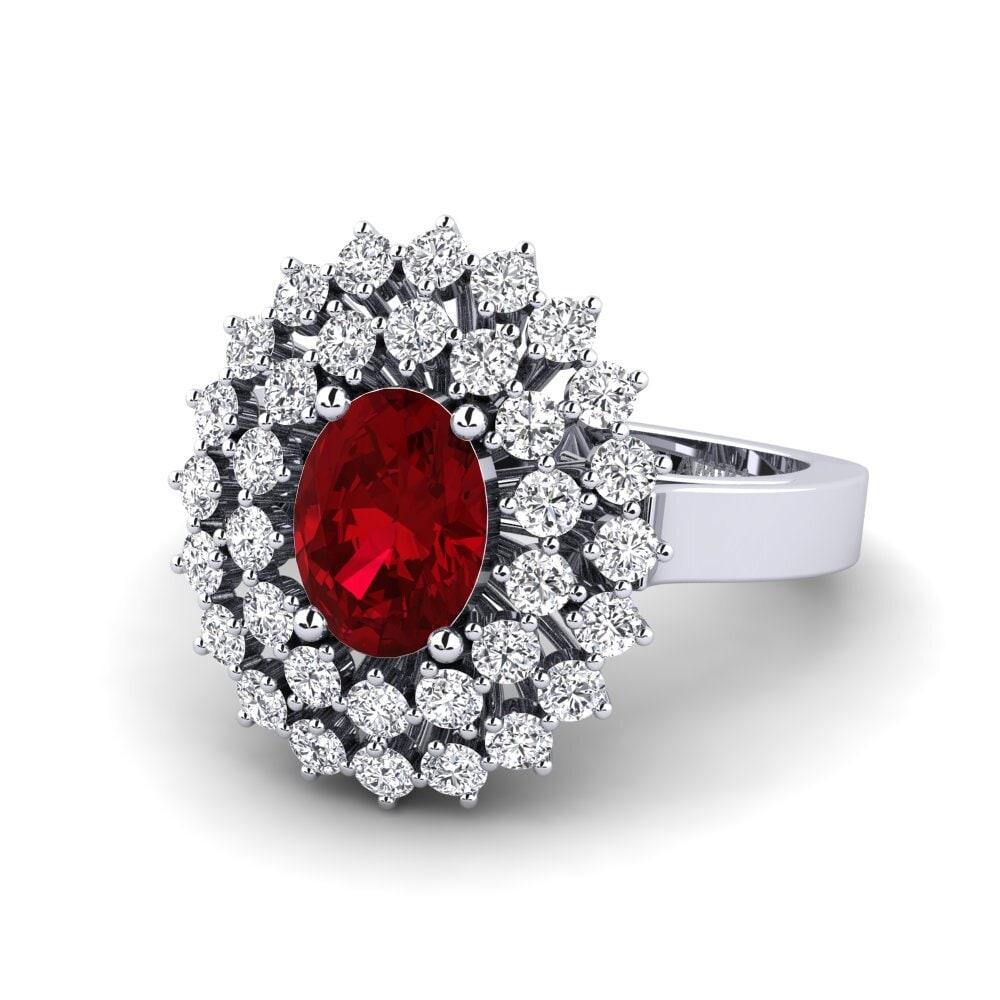 Circonita Roja Anillo de compromiso Serenaz