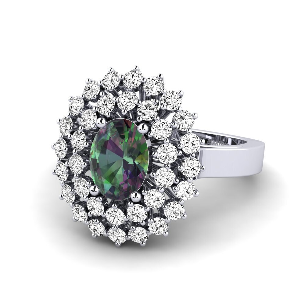 Mystic Topaz Engagement Ring Serenaz