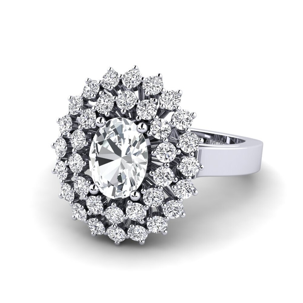 White Zircon Engagement Ring Serenaz