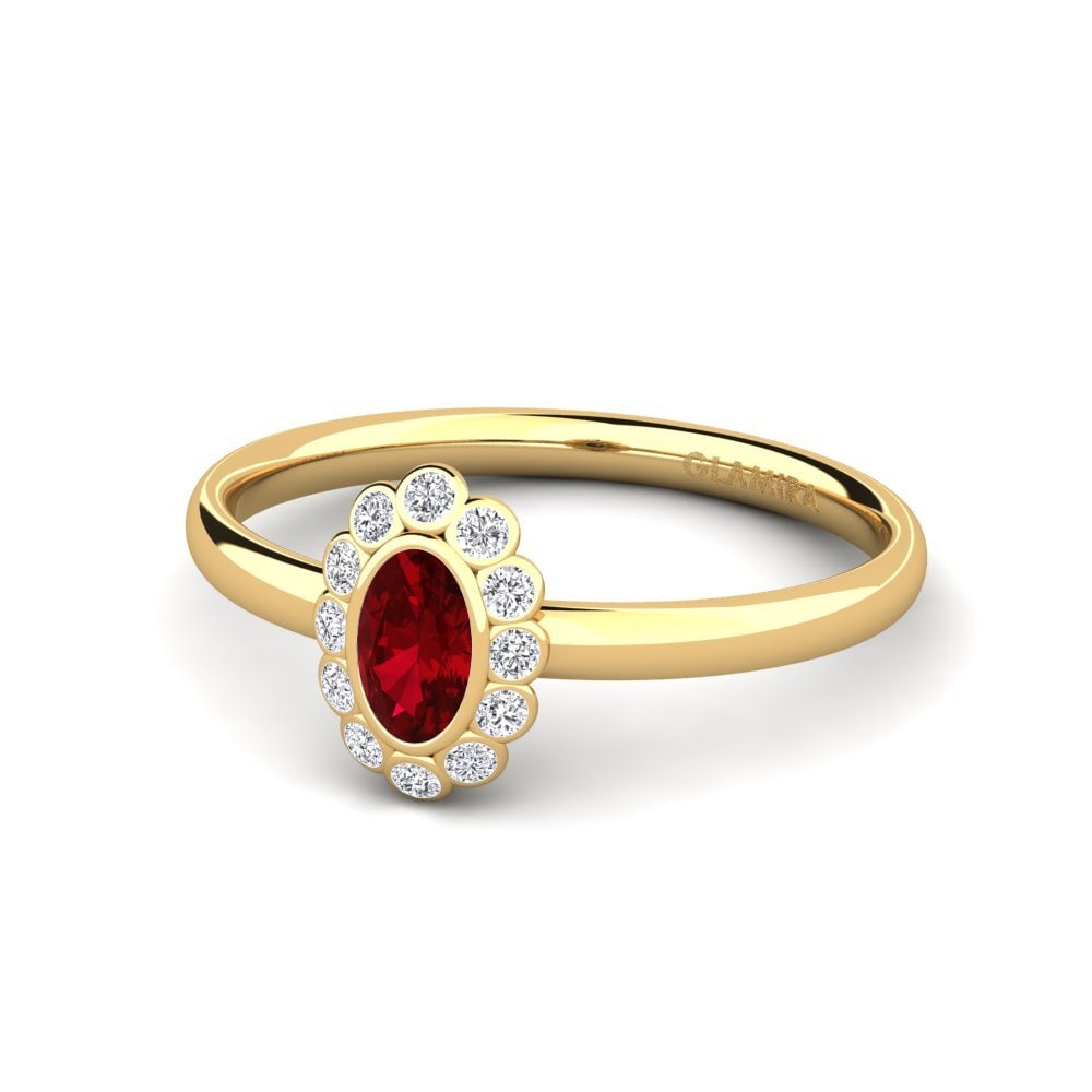 Circonita Roja Anillo de compromiso Teoria