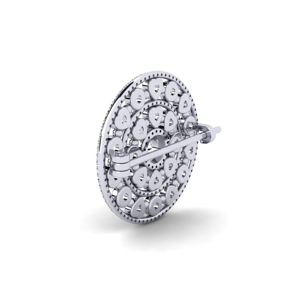 Köp GLAMIRA Brosch Galentia i Rund slipad 0.5 Carat Labb Odlade Diamant ...