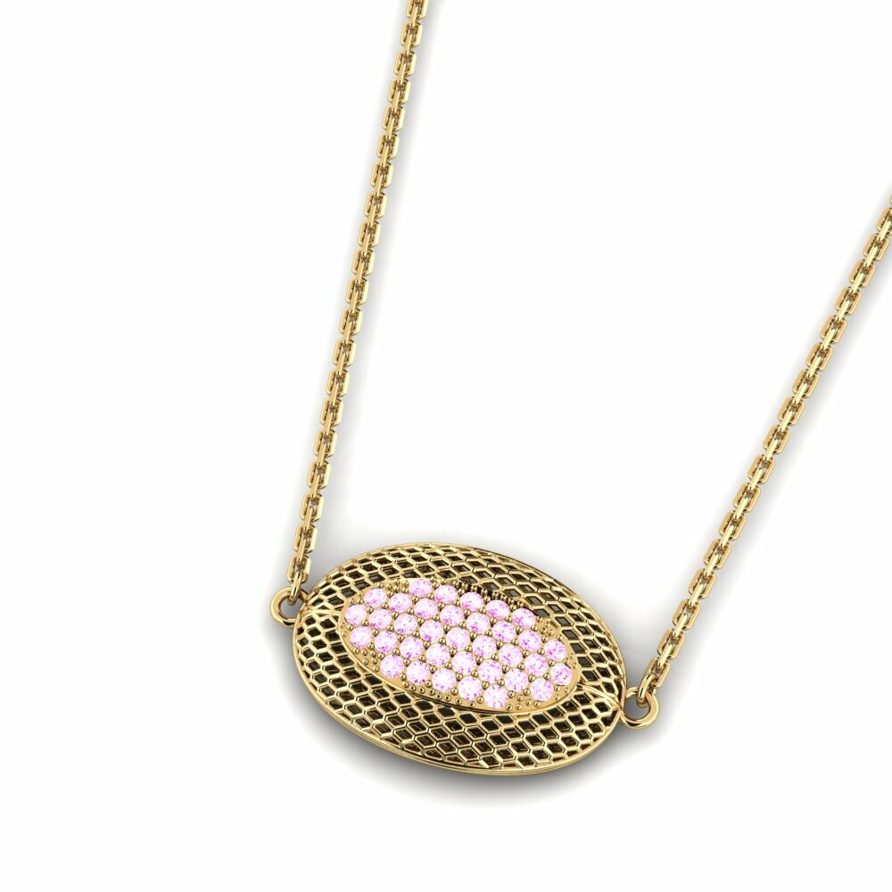 Pink Sapphire Women's Necklace Benin