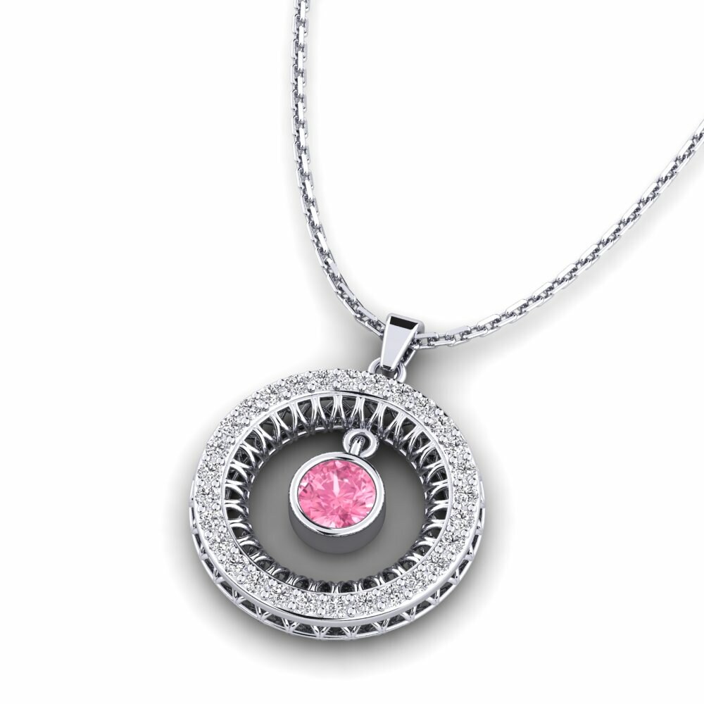 Pink Sapphire Women's Pendant Charcutierin