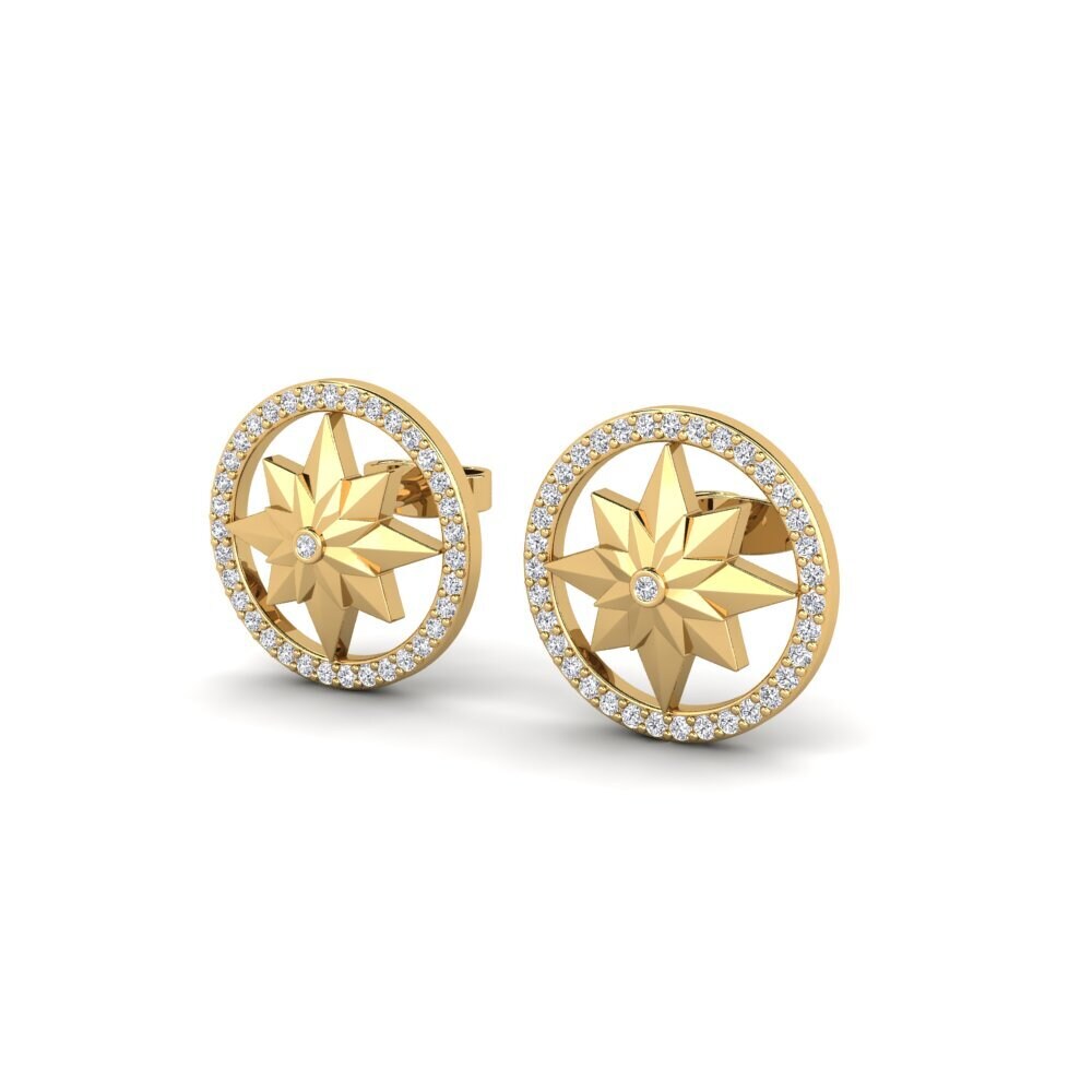 14ct Yellow Gold Women's Earring Ephemeral