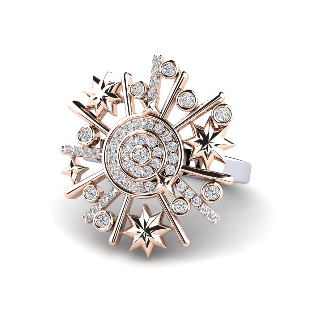 9ct Rose & White Gold Ring Puppis