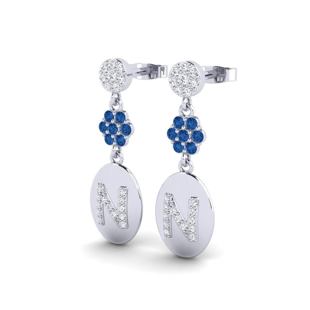 Dark Blue Zirconia Women's Earring Arteila N