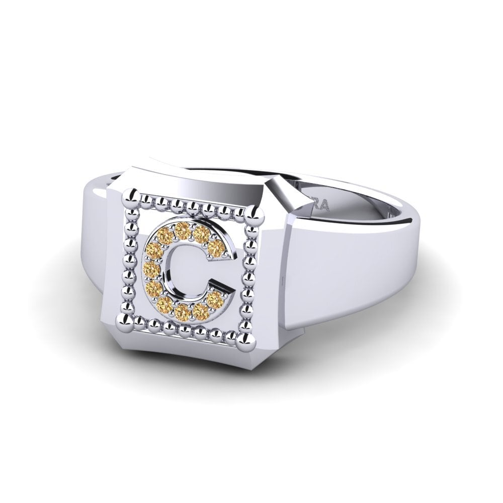 Palladium 950 Brauner Diamant Ringe Covoque C