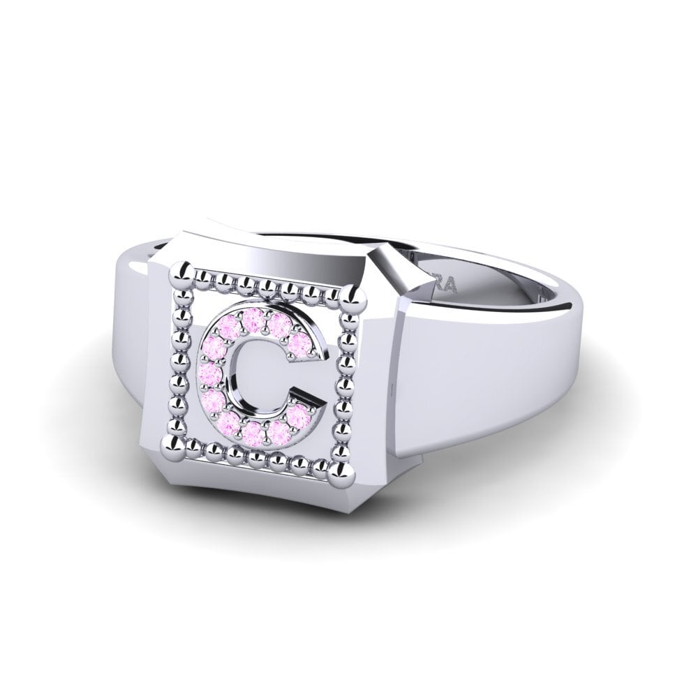Palladium 950 Rosa Saphir Ringe Covoque C