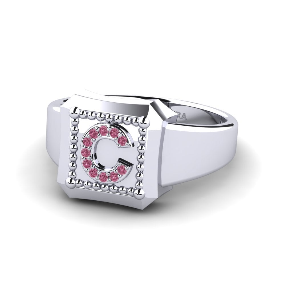 Palladium 950 Rhodolit-Granat Ringe Covoque C