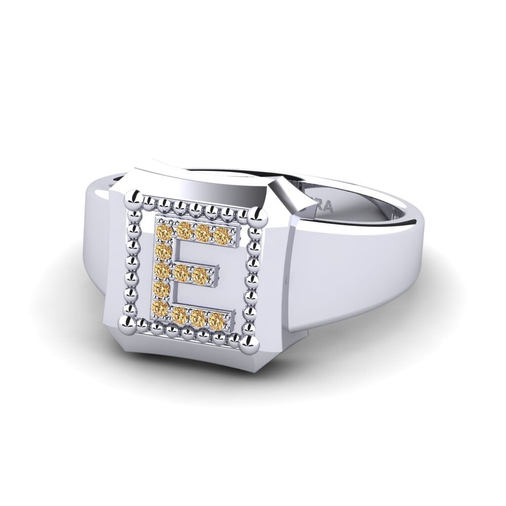 Palladium 950 Brauner Diamant Ringe Covoque E