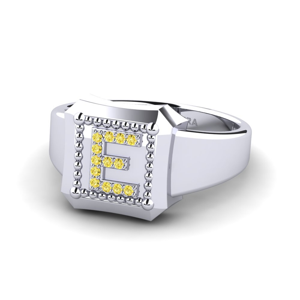 Palladium 950 Gelber Saphir Ringe Covoque E