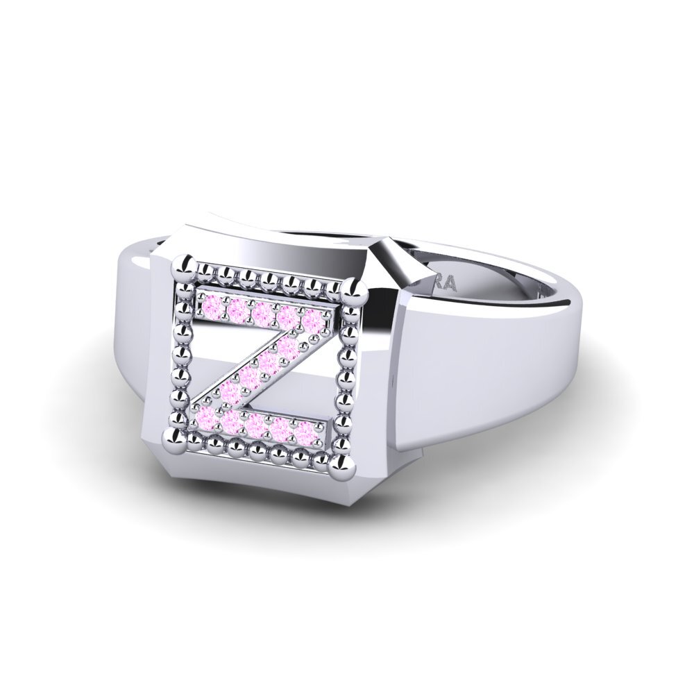 Palladium 950 Rosa Saphir Ringe Covoque Z
