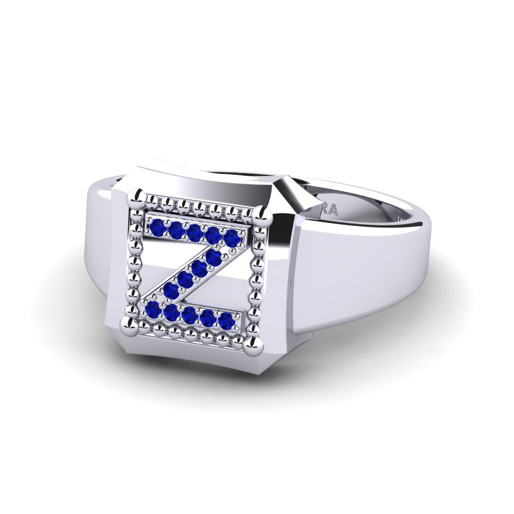 Palladium 950 Saphir Ringe Covoque Z