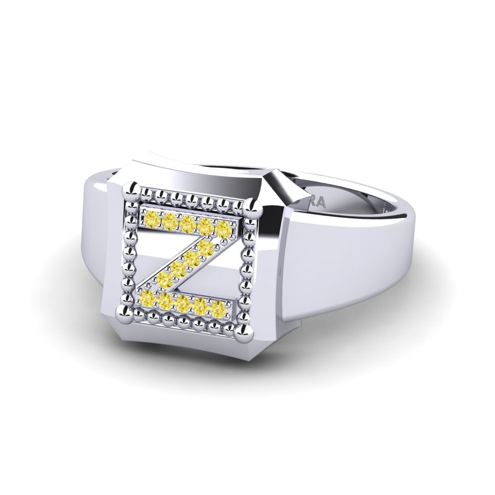Palladium 950 Gelber Saphir Ringe Covoque Z