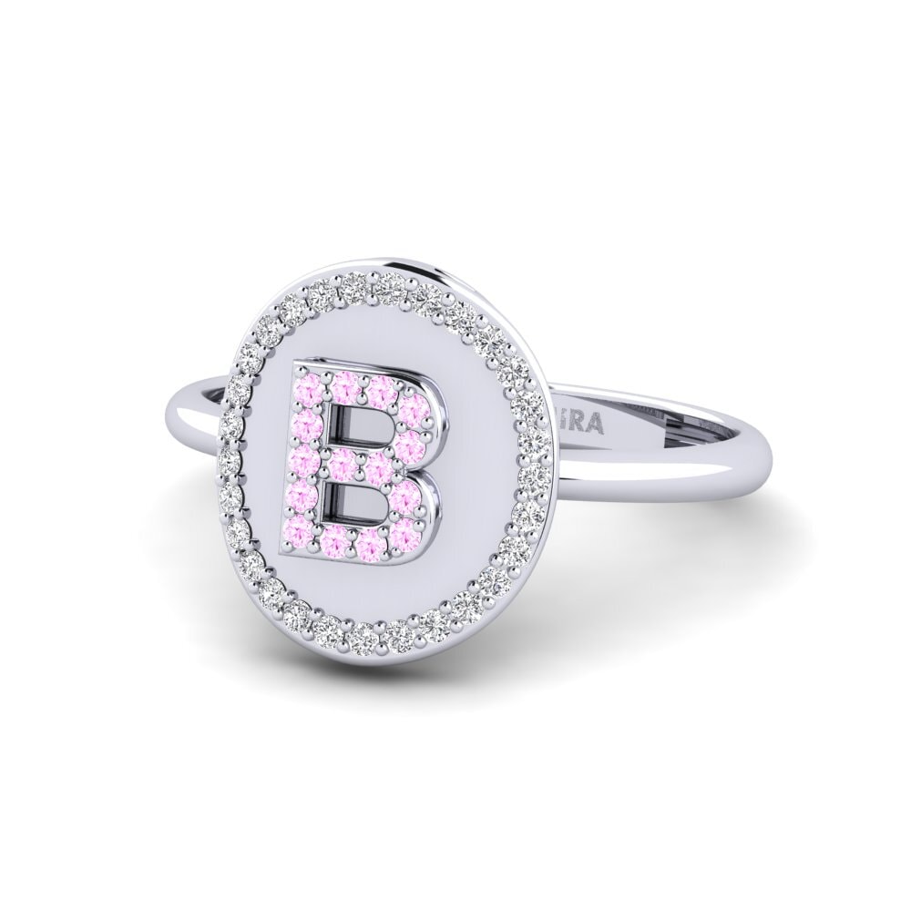 Palladium 950 Rosa Saphir Ringe Cytise B