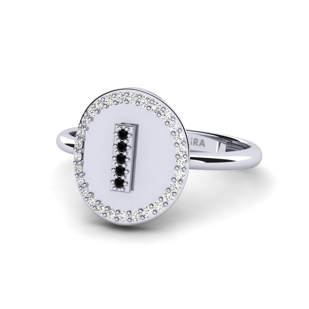 Palladium 950 Schwarzer Onyx Ringe Cytise I