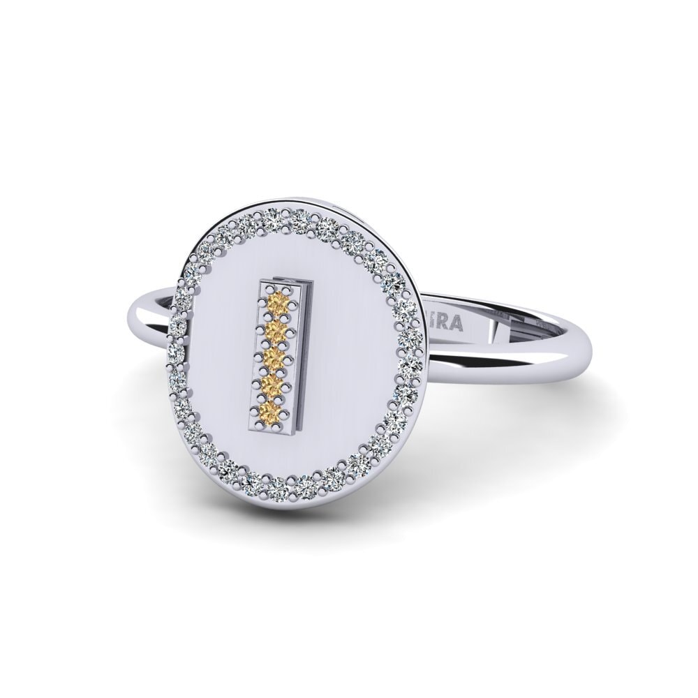 Palladium 950 Brauner Diamant Ringe Cytise I