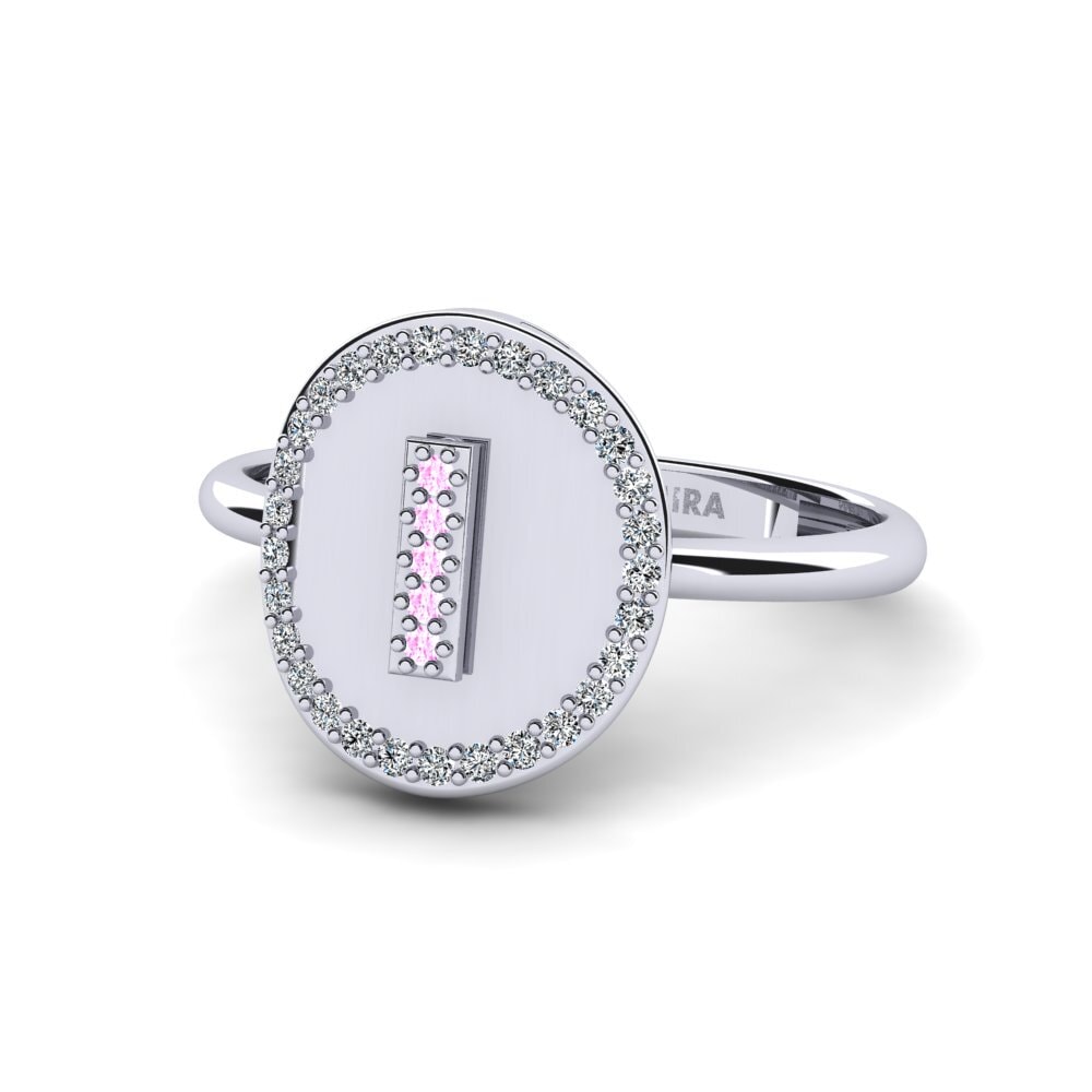 Palladium 950 Rosa Saphir Ringe Cytise I