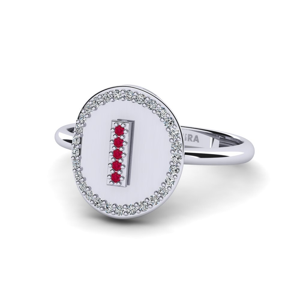 Palladium 950 Rubin Ringe Cytise I