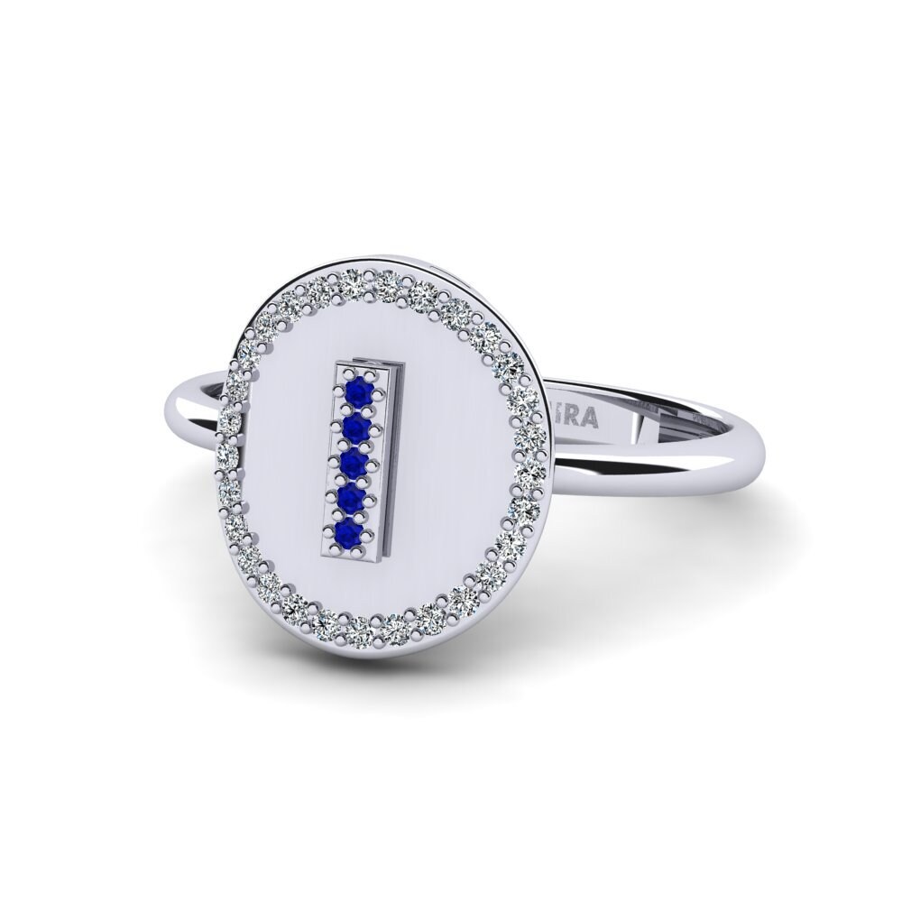 Palladium 950 Saphir Ringe Cytise I