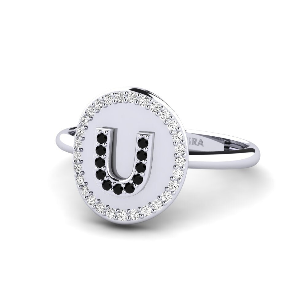 Palladium 950 Schwarzer Onyx Ringe Cytise U