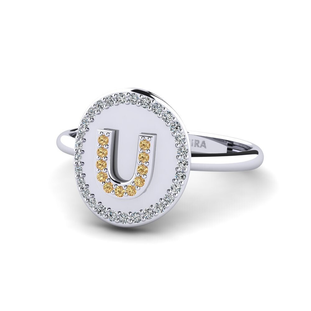 Palladium 950 Brauner Diamant Ringe Cytise U