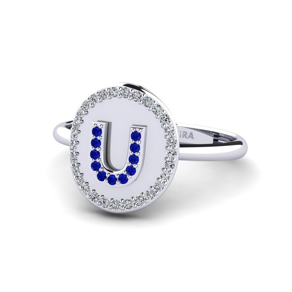 Palladium 950 Saphir Ringe Cytise U