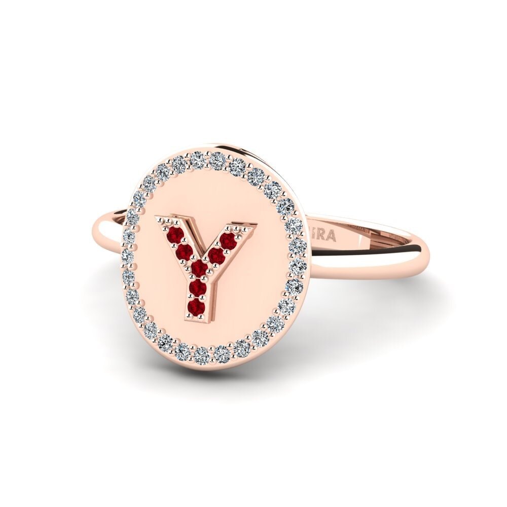 Red Zirconia Ring Cytise Y