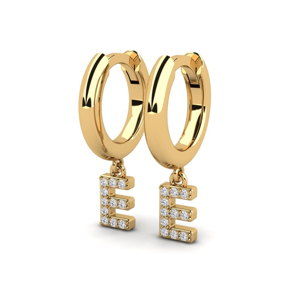 585 Gult Guld Laboratorieskabt diamant Kvindes ørering Medraut E