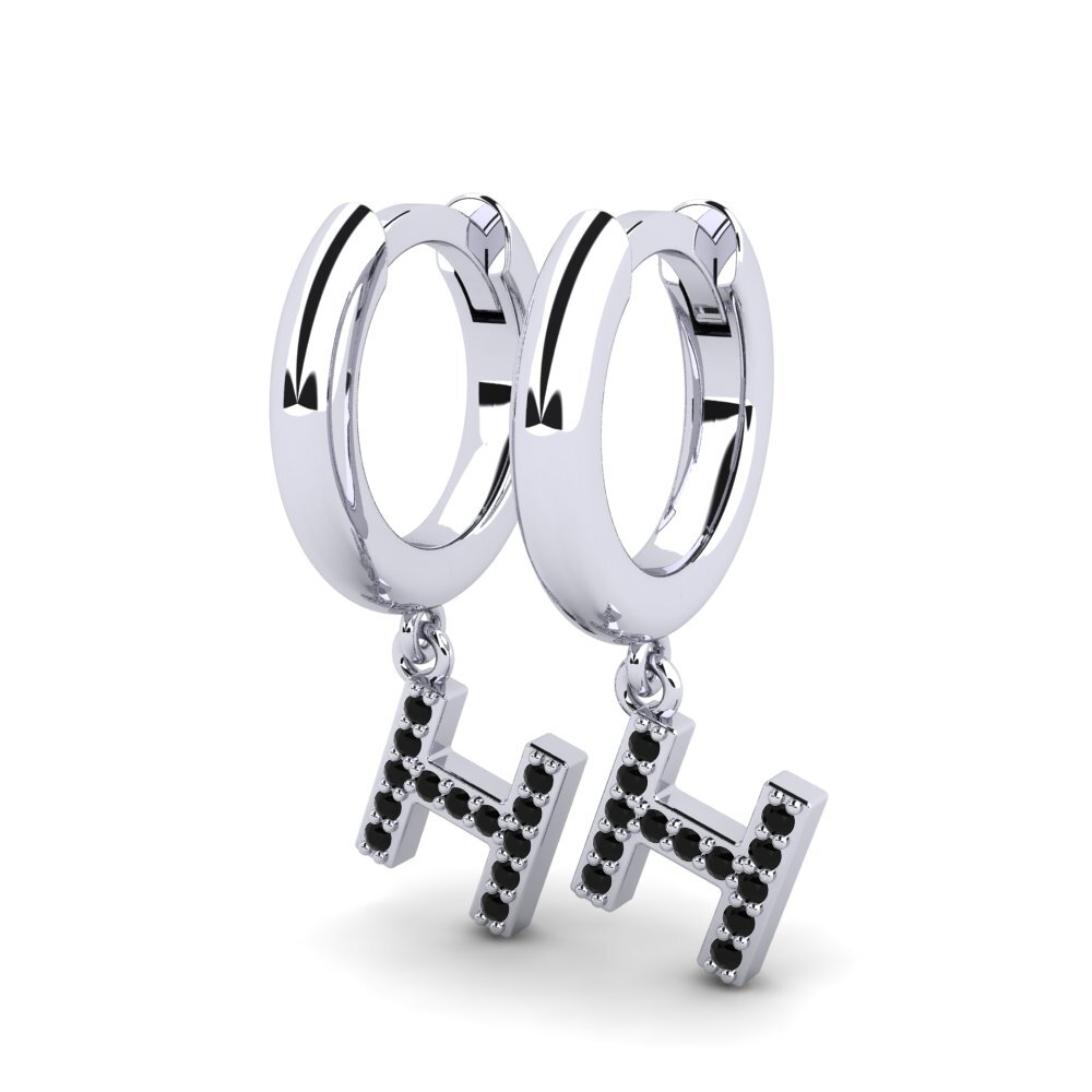 Diamante Negro Pendiente de mujer Medraut H