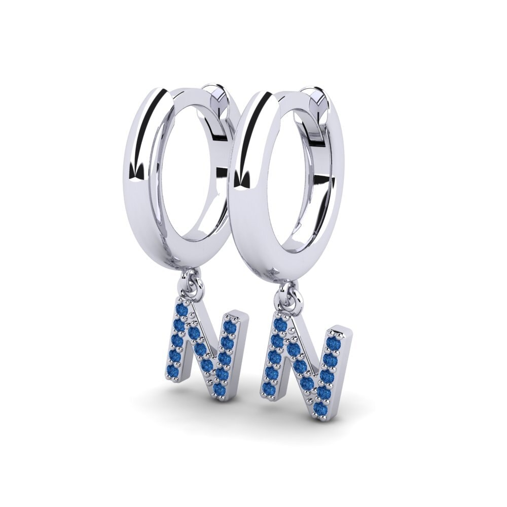 Dark Blue Zirconia Women's Earring Medraut N