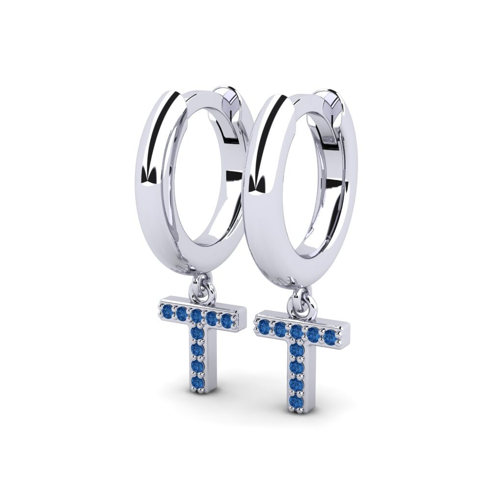 Dark Blue Zirconia Women's Earring Medraut T