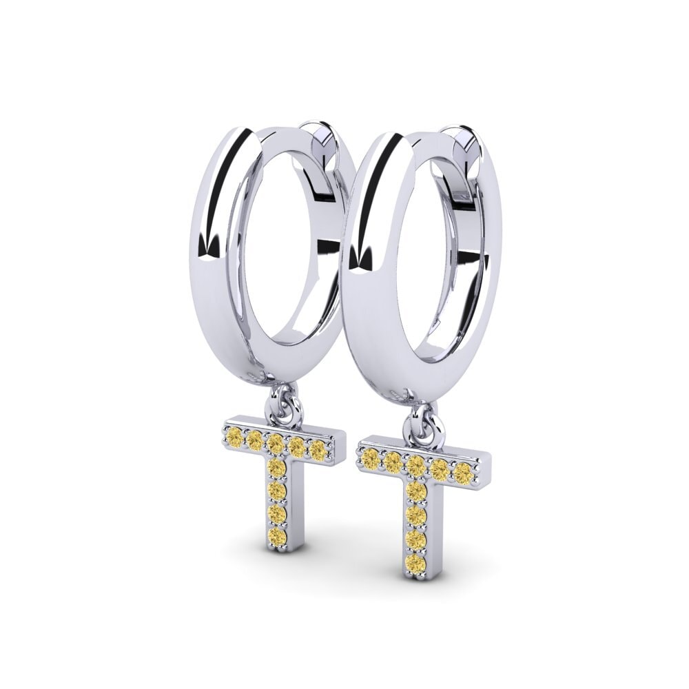 Yellow Diamond Women's Earring Medraut T
