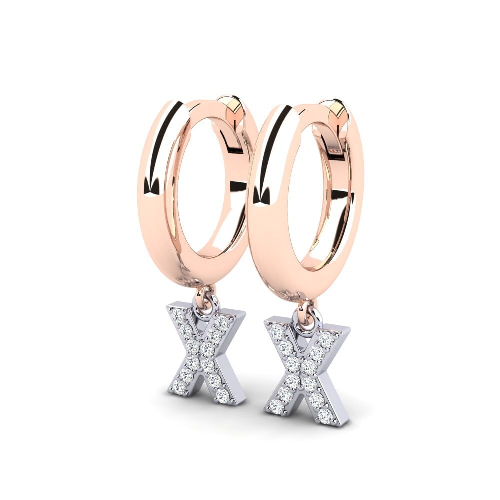 14ct Rose & White Gold Women's Earring Medraut X