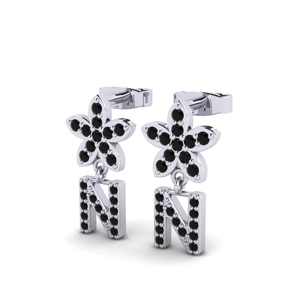 Black Sapphire Women's Earring Miori N