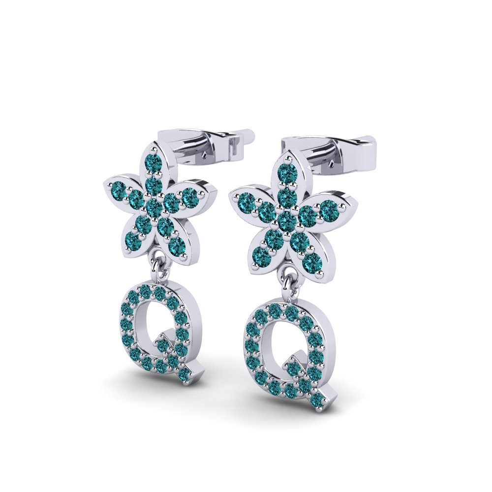 Blue Diamond Women's Earring Miori Q