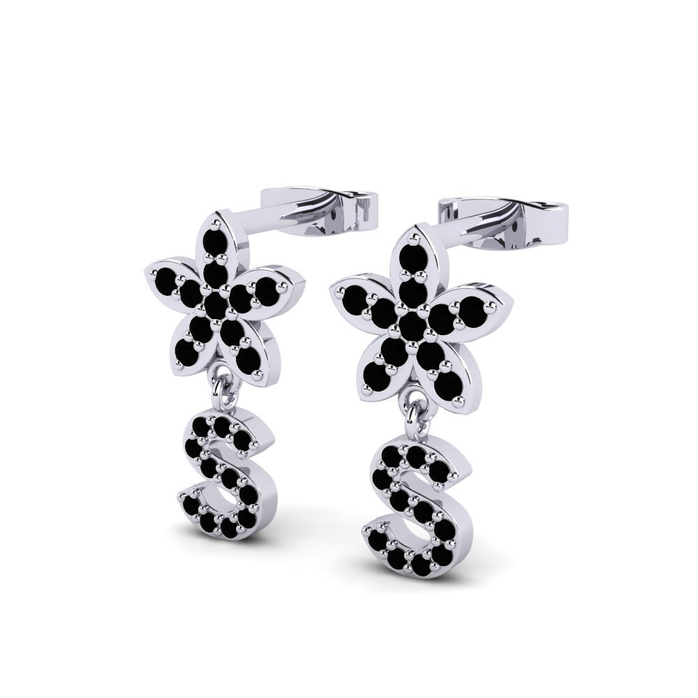 Diamante Negro Pendiente de mujer Miori S