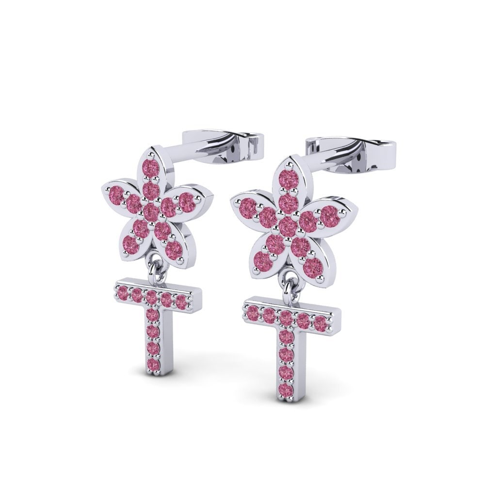 Rhodolite Garnet Women's Earring Miori T