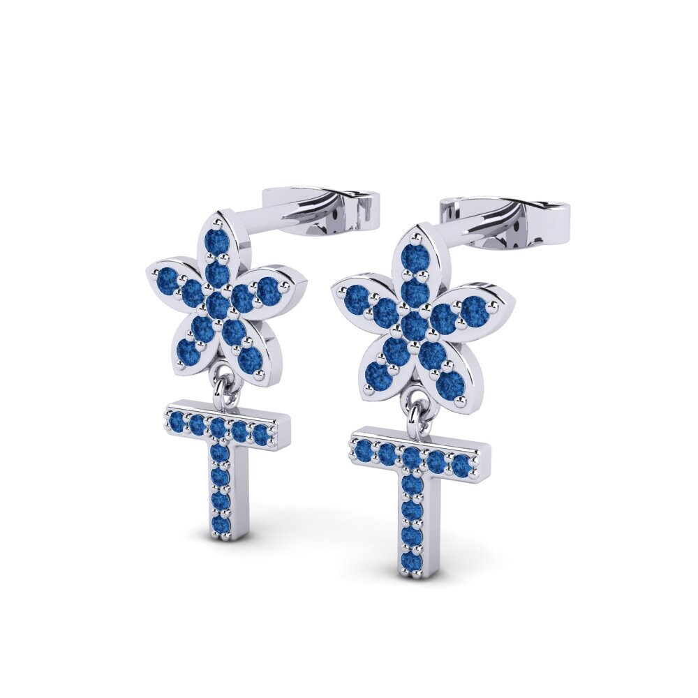 Dark Blue Zirconia Women's Earring Miori T