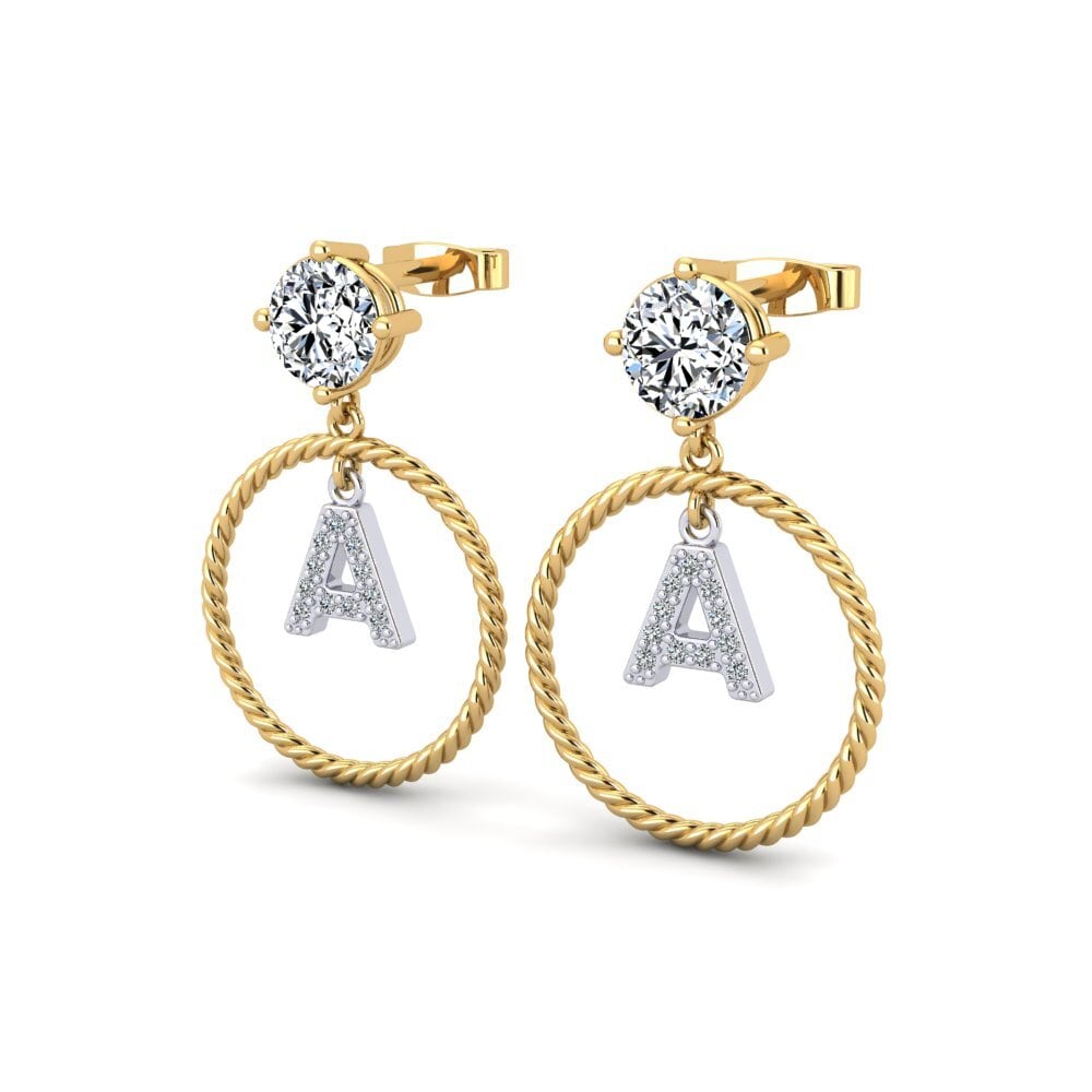 18ct Yellow & White Gold Women's Earring Noss A
