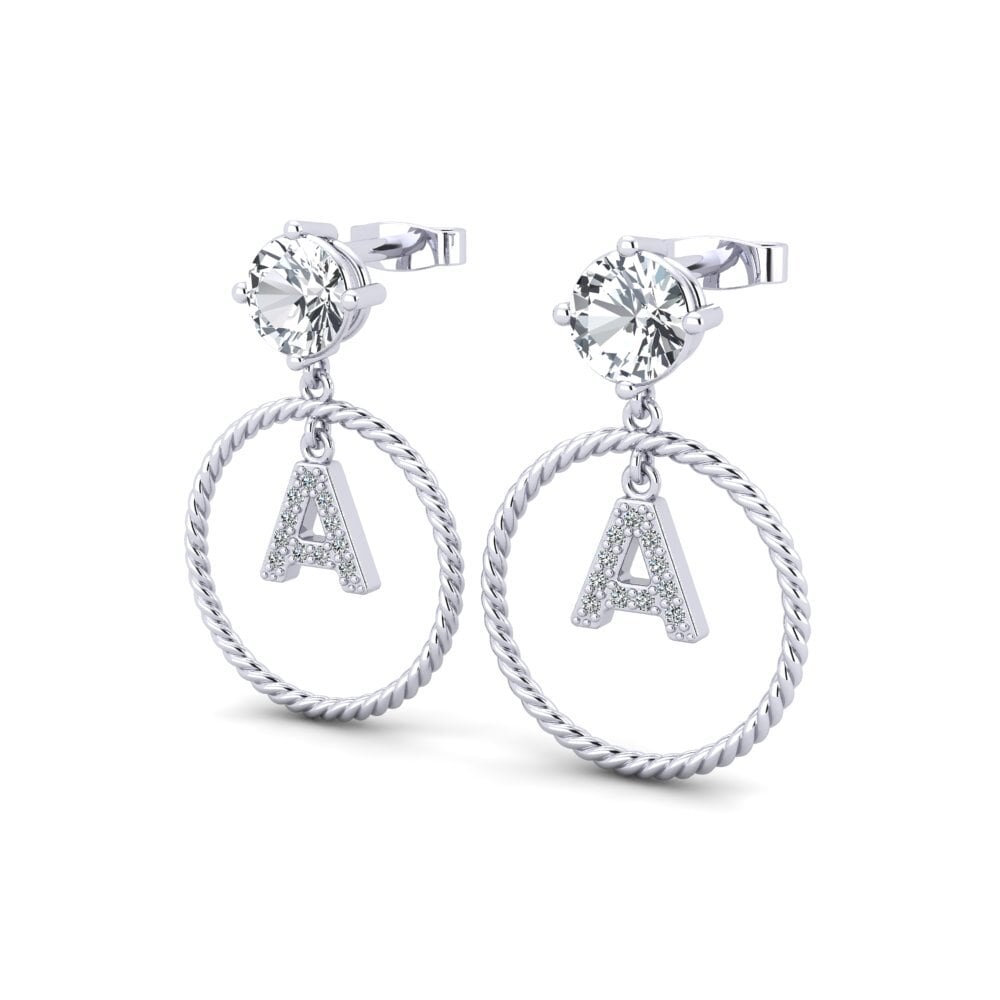 White Zircon Women's Earring Noss A