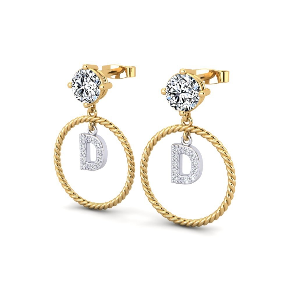 18ct Yellow & White Gold Women's Earring Noss D