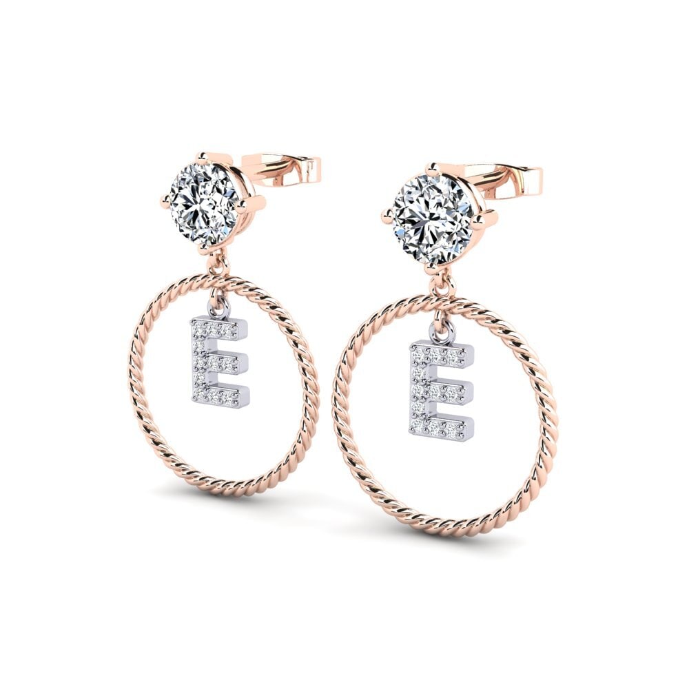 18ct Rose & White Gold Women's Earring Noss E