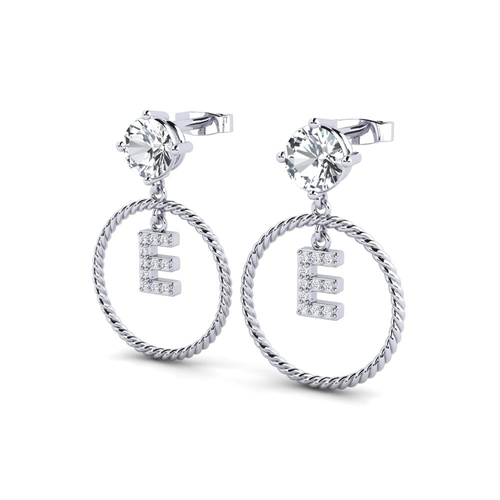 White Zircon Women's Earring Noss E