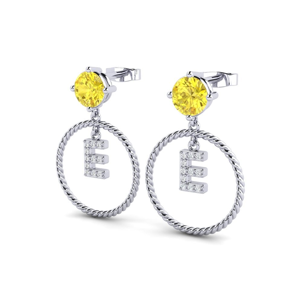Yellow Sapphire Women's Earring Noss E